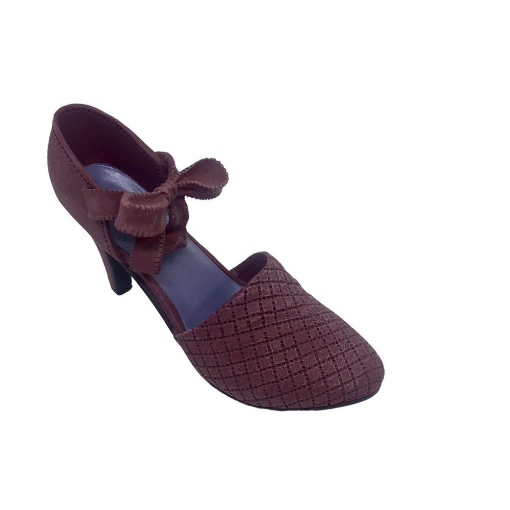 Just the Right Shoe Blush Mini Shoe 25020 Quilted Pump Bow Collectible